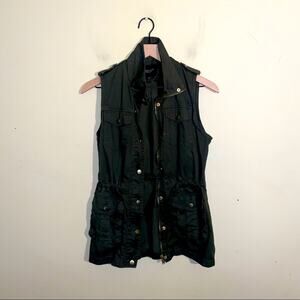 BRAVE SOUL zip up cargo vest XS